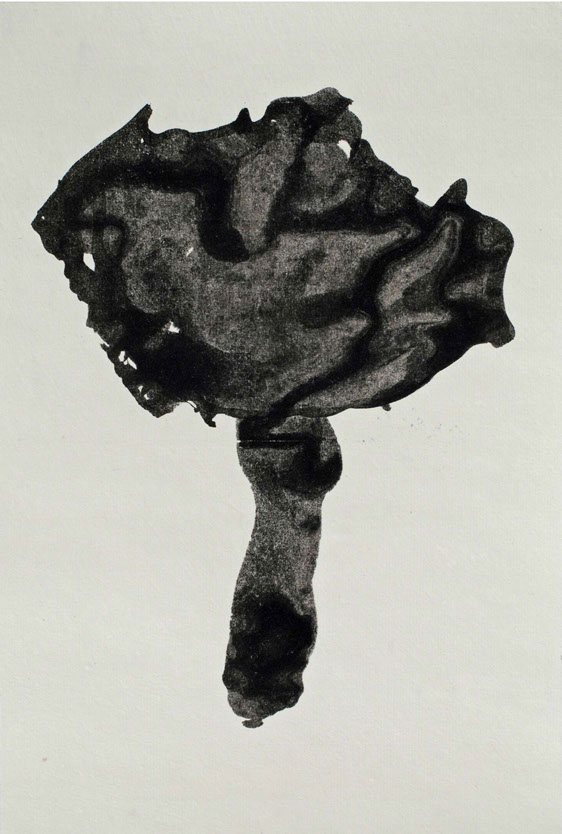 Mushroom, ink painting, 29_20 cm