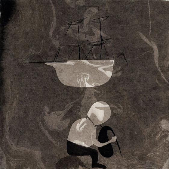 piper and ship, ink painting 33_33
